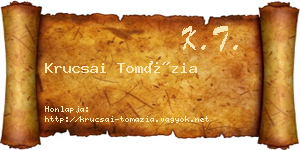 Krucsai Tomázia névjegykártya